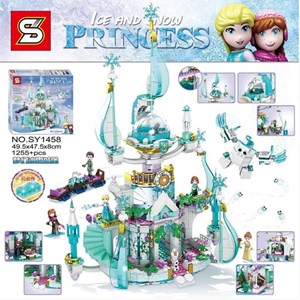 لگو دیزنی قصر السا فروزن اس وای 1255 قطعه مدل Lego SY 1458 Fantasy Ice Castle Ice and Snow Princess – Frozen_اسباب بازی