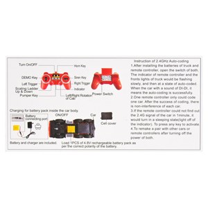 ماشین کنترلی مرسدس بنز آتشنشانی آب پاش مقیاس 1:20 دبل ای مدل 003-527 Double EE_اسباب بازی