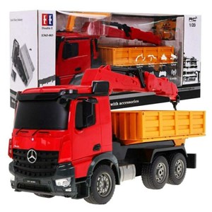  ماشین کنترلی کامیون جرثقیل بارگیری مرسدس بنز مقیاس 1:20 دبل ای مدل 003-565 Double EE_اسباب بازی