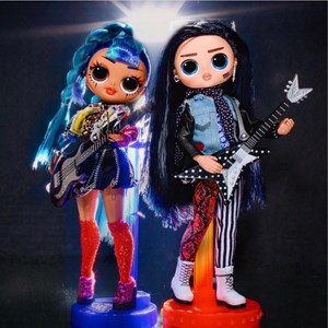 عروسک 2 تایی ال او ال سورپرایز LOL Surprise سری OMG Remix مدل Rocker Boi و Punk Grrrl_اسباب بازی