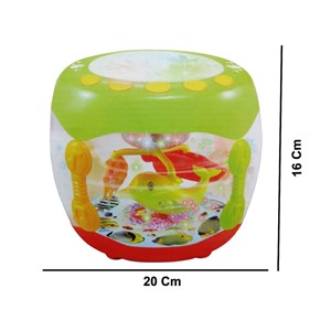 اسباب بازی موزیکال و چراغدار آکواریوم مدل Musical Toy Flash Drum With Lights For Kids Webby_اسباب بازی