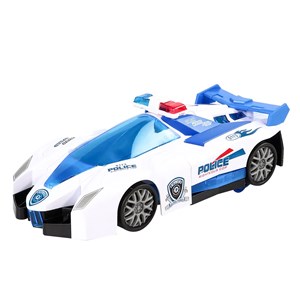 اسباب بازی موزیکال ماشین پلیس تبدیل شونده 5 بعدی مدل Police model 5D aircraft toy electric car police car toy with music light light & sound_اسباب بازی