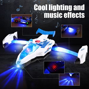 اسباب بازی موزیکال ماشین پلیس تبدیل شونده 5 بعدی مدل Police model 5D aircraft toy electric car police car toy with music light light & sound_اسباب بازی