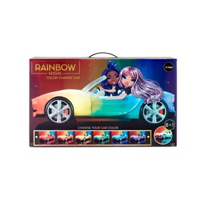 اسباب بازی ماشین تغییر رنگ جادویی رنگین کمانی مدل MGA - Rainbow High - High Convertible Color Change Car_اسباب بازی
