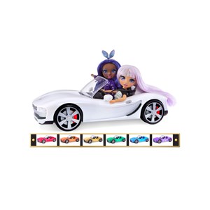 اسباب بازی ماشین تغییر رنگ جادویی رنگین کمانی مدل MGA - Rainbow High - High Convertible Color Change Car_اسباب بازی