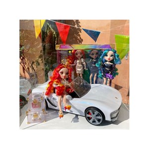 اسباب بازی ماشین تغییر رنگ جادویی رنگین کمانی مدل MGA - Rainbow High - High Convertible Color Change Car_اسباب بازی