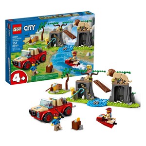 لگو سیتی ماشین آفرود نجات حیات وحش 157 قطعه مدل Lego City - Wildlife Rescue Off-Roader - 60301 Building Kit_اسباب بازی