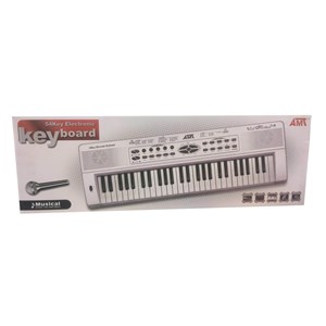 اسباب بازی کیبورد الکترونیکی میکروفون دار مدل AMT 8100 _اسباب بازی