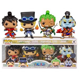 فیگورهای اسپشیال چهارتایی 9 سانتی فانکو پاپ وان پیس مدل Funko POP - Animation - One Piece - Luffytaro - Sabo - Roronoa Zoro - Jinbe - Exclusive_اسباب بازی