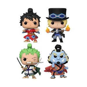 فیگورهای اسپشیال چهارتایی 9 سانتی فانکو پاپ وان پیس مدل Funko POP - Animation - One Piece - Luffytaro - Sabo - Roronoa Zoro - Jinbe - Exclusive_اسباب بازی