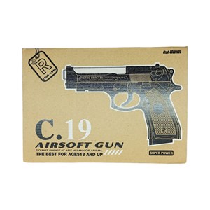تفنگ اسباب بازی کلت فلزی ساچمه ای ایرسافت گان مدل 19.AIRSOFT GUN C_اسباب بازی