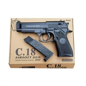 تفنگ اسباب بازی کلت فلزی ساچمه ای ایرسافت گان مدل 18.AIRSOFT GUN C_اسباب بازی
