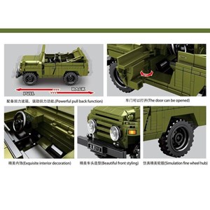 لگو تکنیک جیپ ارتشی سبز 662 قطعه مدل SEMBO 705700 BJ212_اسباب بازی