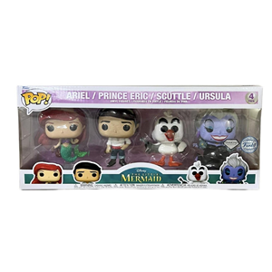 اکشن فیگور اسپشیال چهارتایی 9 سانتی فانکو پاپ پری دریایی و دوستان مدل Funko POP - Disney - The Little Mermaid - Ariel - Prince Eric - Scuttle - Ursula - Exclusive _اسباب بازی