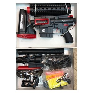 تفنگ اسباب بازی مسلسل شارژی تیر اسفنجی دوربین دار مدل SOFT BULLET LAUNCHER M416_اسباب بازی