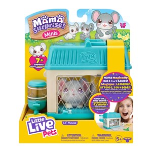 عروسک رباتیک موش موشک ماما سورپرایز Little Live Pets سری Mini مدل Moose - Little Live Pets - Mama Surprise Minis - Lil Mouse_اسباب بازی