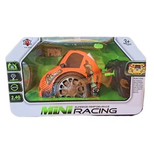 ماشین کنترلی دو چرخ نارنجی مدل Controlled Racing Car - Orange_اسباب بازی