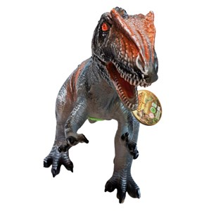 اکشن فیگور دایناسور تیرکس بزرگ نرم و صدا دار طوسی Jurassic World Voice Dinosaur Figures_اسباب بازی