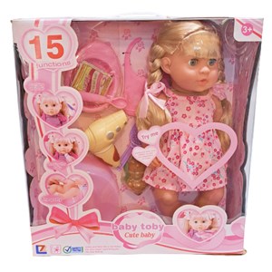 عروسک دخترانه جدید بیبی توبی 15 کاره مدل baby toby cute baby 15 fumctions_اسباب بازی