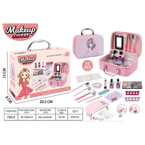 ست کامل اسباب بازی لوازم آرایشی 20 قطعه همراه با کیف_اسباب بازی