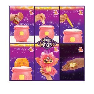 مجیک میکسیز دیگ جادویی با عروسک پولیشی سورپرایزی با جادوی آتش مدل Moose - Magic Mixies - Magical Gem Surprise - Cauldron Fire Magic_اسباب بازی