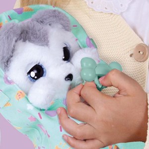 عروسک رباتیک فلوی هاپو خوابالو هاسکی مدل IMC Toys - Baby Paws - Sleeping Puppies_اسباب بازی