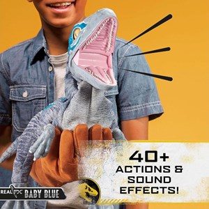 عروسک رباتیک دایناسور 30 سانتی Jurassic World مدل Wow! Stuff - Jurassic World - Real FX Baby Blue - Animatronic Dinosaur_اسباب بازی