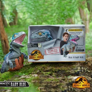 عروسک رباتیک دایناسور 30 سانتی Jurassic World مدل Wow! Stuff - Jurassic World - Real FX Baby Blue - Animatronic Dinosaur_اسباب بازی