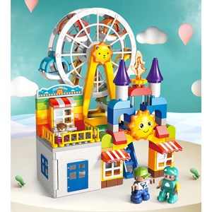 لگو دوپلو دو حالته شهربازی و چرخ و فلک 182 قطعه مدل LXA919_اسباب بازی