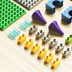 لگو دوپلو دو حالته شهربازی و چرخ و فلک 182 قطعه مدل LXA919_اسباب بازی