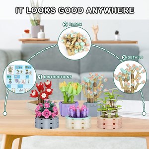 لگو کریتور پک 6 تایی گل های ساکولنت 517 قطعه مدل 525 Lego Plant_اسباب بازی