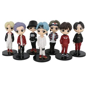 اکشن فیگور 16 سانتی گروه بی تی اس کیوپاسکت مجموعه 7 عددی BTS Standing Action Figure_اسباب بازی