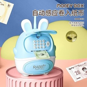 گاوصندوق رمز دار باتری خور طرح خرگوش دارای چراغ و پنکه_اسباب بازی