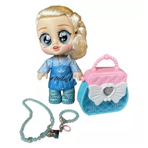 عروسک چشم درشت فروزن السا همراه با کیف و اکسسوری_اسباب بازی