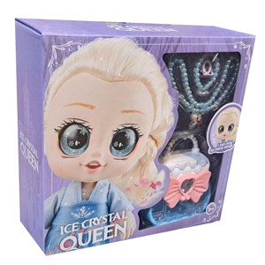 عروسک چشم درشت فروزن السا همراه با کیف و اکسسوری_اسباب بازی