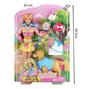 عروسک باربی دفا لوسی همراه با سگ و وسایل مدل 8485 Barbie Defa Lucy_اسباب بازی