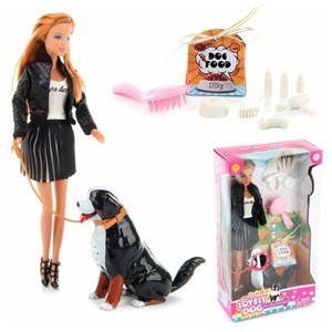 عروسک باربی دفا لوسی همراه با سگ دوست داشتنی مدل 8428 Barbie Defa Lucy_اسباب بازی