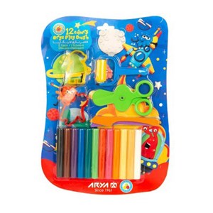 خمیر بازی 12 رنگ وکیومی با ابزار آریا ARYA