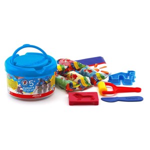 خمیر بازی 5 رنگ سطلی با ابزار آریا ARYA