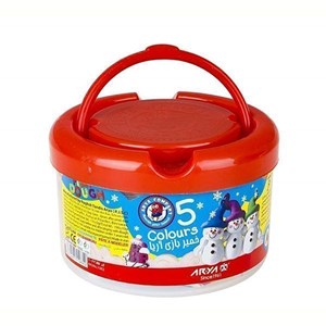 خمیر بازی 5 رنگ سطلی با ابزار آریا ARYA