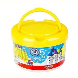 خمیر بازی 5 رنگ سطلی با ابزار آریا ARYA