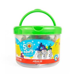 خمیر بازی 5 رنگ سطلی با ابزار آریا ARYA