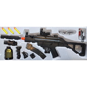 تفنگ اسباب بازی شارژی بزرگ تیر ژله ای و تیر فومی مدل MP5K Black Gel Blaster_اسباب بازی