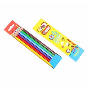 مداد رنگی 6 رنگ مقوایی آریا ARYA