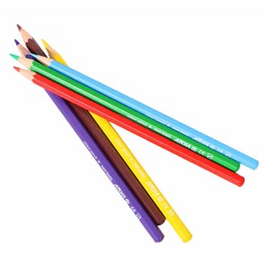 مداد رنگی 6 رنگ مقوایی آریا ARYA