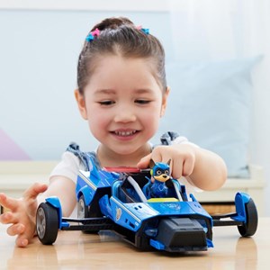 ماشین اسباب بازی تبدیل شونده چیس سگ های نگهبان مدل Spin Master - Paw Patrol - The Mighty Movie - Chase Transforming Cruiser