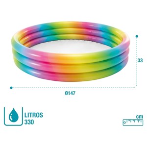 استخر بادی طرح رنگین کمان اینتکس intex مدل 58439_اسباب بازی