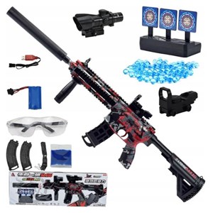 تفنگ اسباب بازی شارژی تیر ژله ای قرمز مدل CARBINE M416_اسباب بازی