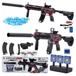تفنگ اسباب بازی شارژی تیر ژله ای قرمز مدل CARBINE M416_اسباب بازی