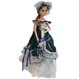 عروسک دخترانه پرنسس تمام مفصلی با لباس آبی_اسباب بازی